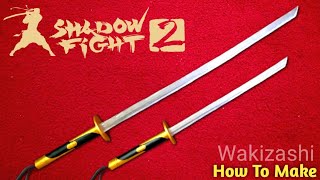 How To Make Shoguns Katana With Cardboard Part2  Shoguns Wakizashi  Shadow Fight 2 Boss Weapon [upl. by Darrow654]