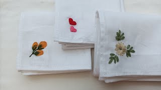 EASY HANDKERCHIEF HAND EMBROIDERY DESIGNS FOR BEGINNERS❤❤❤❤ [upl. by Rawden101]