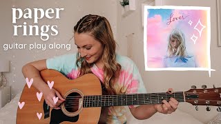 Taylor Swift Paper Rings Guitar Play Along  Lover  Nena Shelby [upl. by Nohshan550]