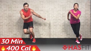 30 Minute HIIT Home Cardio Workout with no Equipment – High Intensity Cardio Routine [upl. by Nedry]