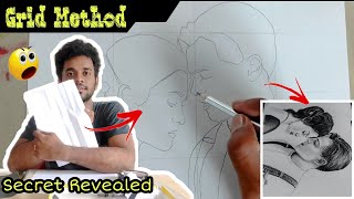 Drawing Grid secret revealed with example  Titanic drawing  Sketch something [upl. by Yenatirb178]