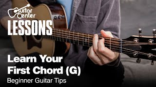 Learn How to Play Your First Guitar Chord G  Beginner Guitar Tips [upl. by Sydalg]