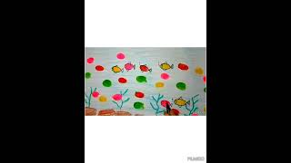 Thumb printing Activity🐾🎨Fish aquarium 🐠youtubeshorts shorts preprimaryschool viralshorts [upl. by Elcin]