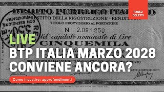 BTP Italia marzo 2028 conviene ancora Cedola minima 2 [upl. by Htebazileharas]