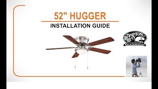 Big Air 96quot ceiling fan Install Demo review [upl. by Onitselec]