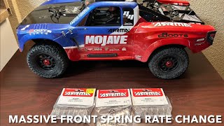 New Arrma Mojave 4S Spring Rate Changes As Mine Failed 10 pack in  Off the shelf springs [upl. by Merc]