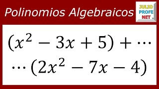 SUMA DE POLINOMIOS  Ejercicio 1 [upl. by Phail]