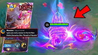 KARRIE NEW KISHIN DENSETSU SKIN quotBREATH OF NARAKAquot IS FINALLY HERE early access [upl. by Octavus]