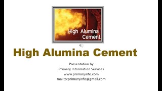 High Alumina Cement  Trade Technology Project Informatio [upl. by Baniaz726]