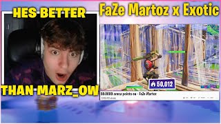 CLIX Reacts to FaZe Martoz amp Exotic Montages but has NEVER been this IMPRESSED in his Life [upl. by Aileen]