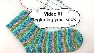 Learn to Knit Socks  1 Beginning Your Sock [upl. by Ahsa977]