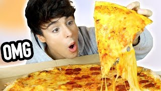 worlds cheesiest TAKEOUT PIZZA mukbang [upl. by Server671]