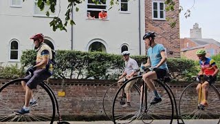 Go Hard or Go Home The Great Penny Farthing Race  Knutsfords historic racing event  2023 [upl. by Adnylem418]