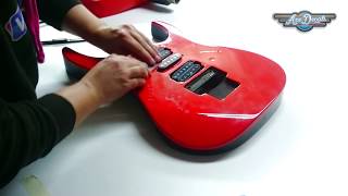 How to Reskin Your Guitar in 30 minutes axedecalscom  Custom Guitar Body Wrap [upl. by Asirralc263]