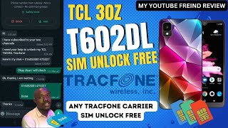 TCL 30z T602DL Sim unlock  Tracfone Sim unlock  Carrier Unlock Free  Invalid Sim [upl. by Halette]