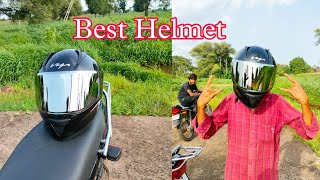 Vega Bolt Black Helmet  Best Looking Budget Helmet  New Helmet Unboxing  Motovlog [upl. by Queen394]