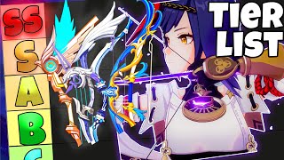 Kujou Sara WEAPONS TIER LIST  Genshin Impact Feat Skyward Harp Elegy for the End Sacrificial Bow [upl. by Powel87]