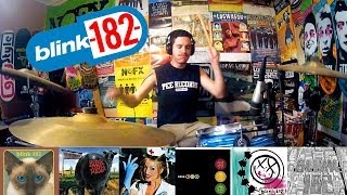 Blink182 A 5 Minute Drum Chronology  Kye Smith HD [upl. by Akerdna]