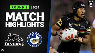 NRL 2024  Panthers v Eels  Match Highlights [upl. by Eynahpets258]