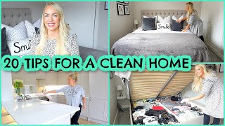 20 TIPS FOR A CLEAN HOME  HABITS FOR KEEPING A CLEAN HOUSE [upl. by Eleonora]