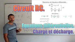 Dipôle RC en régime continu2 Equation différentielle régit la charge du condensateur et solution [upl. by Anerual57]