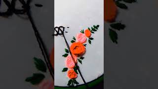 Easy borderline 🪡🪡 viralvideo embroiderystitch viralshorts video [upl. by Eetnuahs]