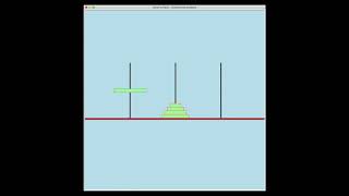 Solving and Animating Tower of Hanoi  Python Turtle Project [upl. by Koren]