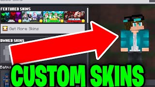 How To Add Custom Skins In Minecraft Bedrock Android IOS Windows 11 Xbox PS5 [upl. by Mensch]