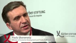 Interview with Pavlo Sheremeta at the Berlin Foreign Policy Forum 2014 [upl. by Christianity]