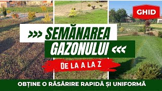 Însămânțare Gazon Ghid de la Profesioniști  SeminteGazonro semănare însămânțare gazon [upl. by Karina]