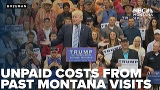 Trumps Bozeman rally highlights unpaid costs from past Montana visits [upl. by Alletniuq]