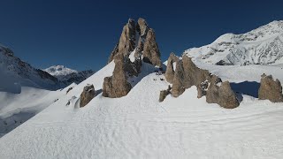 Tignes 2024 Jens and Lars Off piste DroneGoPro Hero 10Telephone video mix complete [upl. by Dulce706]