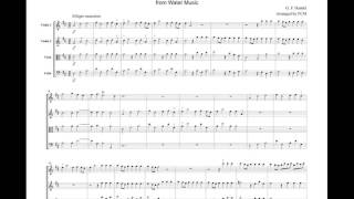 Handel Hornpipe from Water Music for string quartet CH101 [upl. by Gelman]