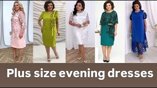 EVENING DRESSES FOR PLUS SIZE LADIES 2024 [upl. by Atteroc954]