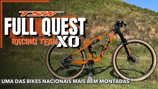 TUDO SOBRE MINHA BIKE NOVA  TSW FULL QUEST RACING TEAM X0  Review  testride [upl. by Ilse]