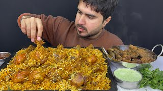 ASMR Eating Spicy Chicken BiryaniSpicy Chicken Liver Gizzard CurryExtra Gravy  Real Mukbang [upl. by Akvir]