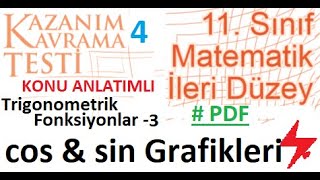 Sinüs ve Kosinüs F Grafikleri  Trigonometrik Fonksiyonlar 3  11 Sınıf İleri Düzey MEB Test 4 [upl. by Enileuqkcaj]