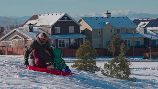 Aurora Snow Sledding  Tokina 80400mm  Sony ZVE1  Edited with GoPro Quik [upl. by Lilian]