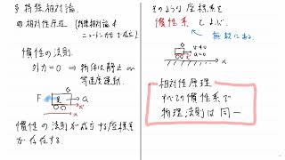 相対性理論 第2回 相対性原理と光速度不変の原理 [upl. by Purdy]