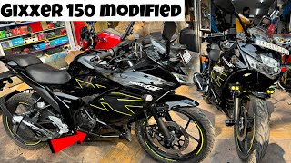 Suzuki gixxer sf 150 modified  gixxer 150 Crash Guard  Gixxer modification 😱 [upl. by Chrissa]