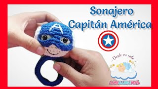 FACIL Sonajero Capitán América SUPERHEROES Amigurumi Colección [upl. by Irrep]