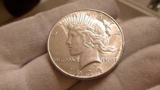 1934 Peace Silver Dollar Coin Review [upl. by Rica]