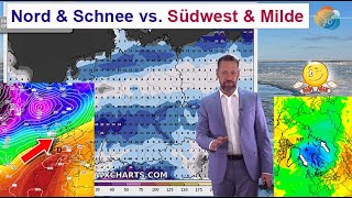 Nach trockener Kälte Nord amp Schnee oder Südwest amp Milde mit Regen Wettervorhersage 0916012024 [upl. by Christoforo267]