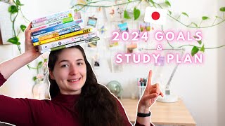 MY JAPANESE STUDY GOALS FOR 2024  A N3 study plan kind of amp language school preparations [upl. by Spevek772]