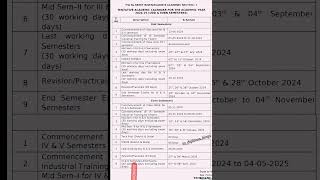 Ts Diploma Academic Calendar 2024  2025 diploma academiccalendar scbscribe 2025 sbtet viral [upl. by Sirad]