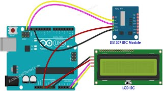 RTCDS1307 and lcdi2c Interfacing With Arduino details explained Circuit and Code in Hindi [upl. by Nnairek823]