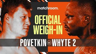 Alexander Povetkin vs Dillian Whyte amp undercard weighin [upl. by Akit]