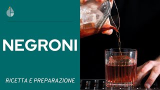 Negroni ricetta del cocktail aperitivo a base Gin Bitter e Vermouth [upl. by Younglove553]