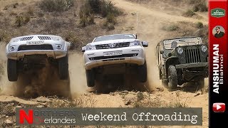 Jeep CJ3B Storme Fortuner Thar Pajero Sport DMax Weekend Offroading  May2018 [upl. by Naed]