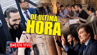 ENVIVO⚠️DE ULTIMA HORA😭 ¡NAYIB BUKELE QUIEBRA AL DESPEDIRSE DE JAVIER MILEI DESDE ¡ARGENTINA 😭 [upl. by Elsilrac762]